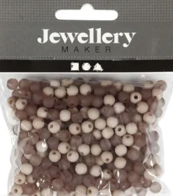 Plastperler - Ø 6 MM - Hulstr. 2 MM - Lys Grå - 40 G