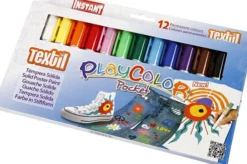 Playcolor Tekstilfarver - L 14 CM - Assorterede Farver - 12 Stk. - 5 G
