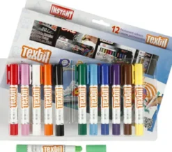 Playcolor Tekstilfarver - L 14 CM - Assorterede Farver - 12 Stk. - 5 G