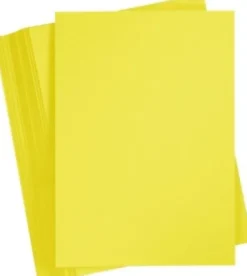 Playcut Kulørt Papir A4 130 G - 20 Ark - Gul
