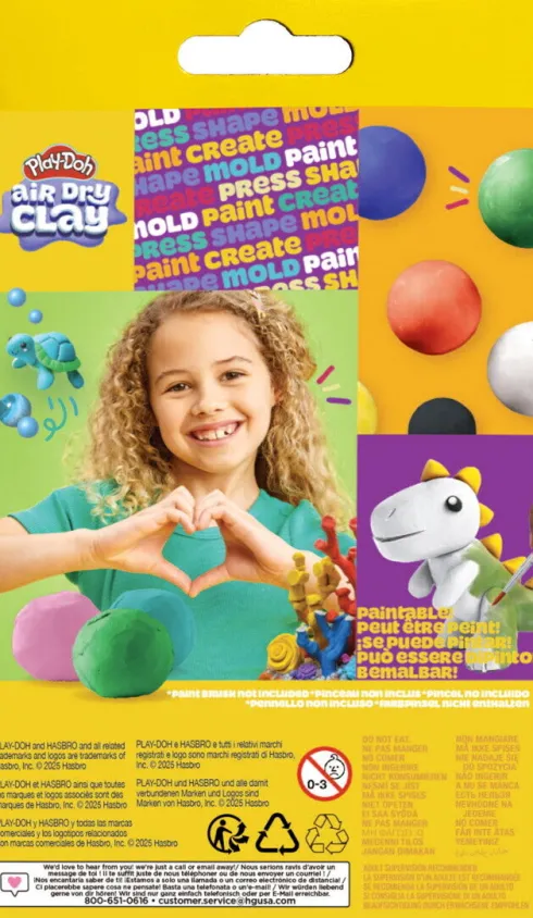 Play Doh - Lufttørrende Ler Buddy Peg Boks - Assorteret - Hasbro