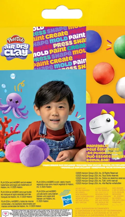 Play Doh - Lufttørrende Ler Buddy Peg Boks - Assorteret - Hasbro