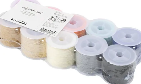Polyester Snor - Tykkelse 0,6 MM - Colorful - 10X50 M
