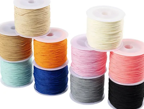 Polyester Snor - Tykkelse 0,6 MM - Colorful - 10X50 M