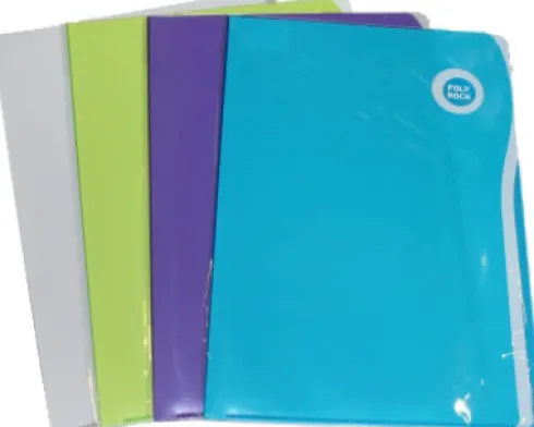 Poly Rock Charteque A4 Med 3 Rum Assorterede - Foldermate