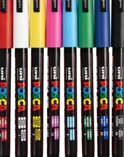 Posca Tusser - Uni Markers - Pc-1Mr - 0,7 MM - Extra-Fine - 8 Stk