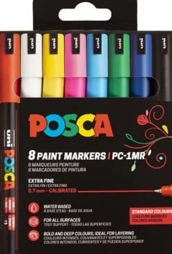 Posca Tusser - Uni Markers - Pc-1Mr - 0,7 MM - Extra-Fine - 8 Stk