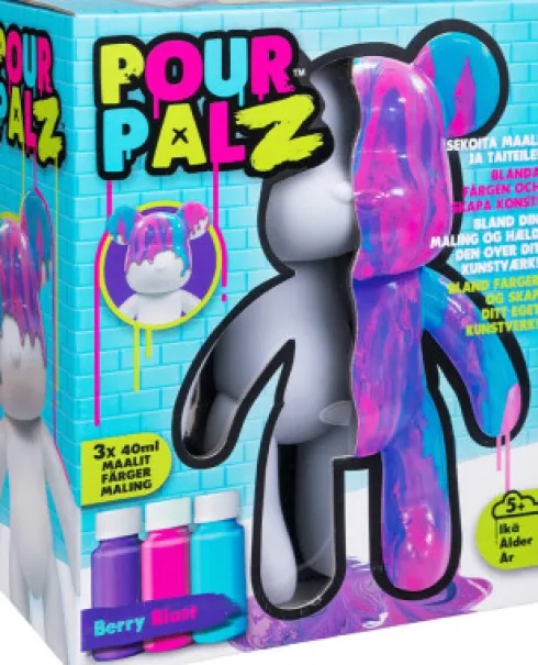 Pour Palz - DIY Paint Bear Collectible - Berry Blast