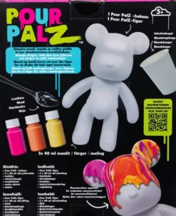 Pour Palz - DIY Paint Bear Collectible - Mango Sunset
