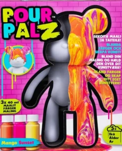 Pour Palz - DIY Paint Bear Collectible - Mango Sunset