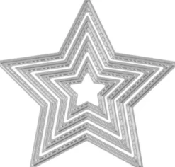 Præge- Og Skæreskabelon - Stjerner - Ø 3,5-11,5 CM