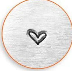 Prægestempel - Hjerte - L 65 MM - Str. 3 MM - 1 Stk