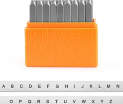 Prægestempler - Store Bogstaver - Str. 3 MM - Skrifttype Sans Serif - 27 Stk