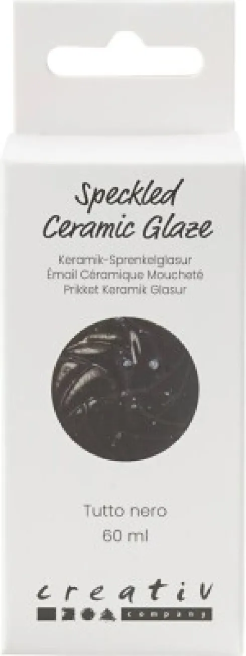 Prikket Keramik Glasur - 999-1060 C - Dækkende - Tutto Nero - 60 ML