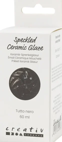Prikket Keramik Glasur - 999-1060 C - Dækkende - Tutto Nero - 60 ML