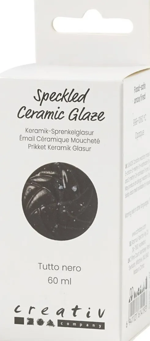 Prikket Keramik Glasur - 999-1060 C - Dækkende - Tutto Nero - 60 ML