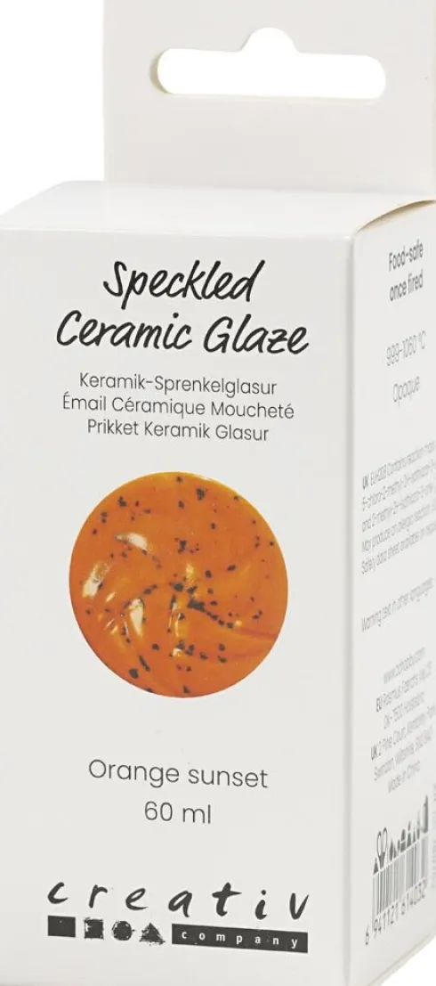 Prikket Keramik Glasur - 999-1060 C - Dækkende - Orange Sunset - 60 ML
