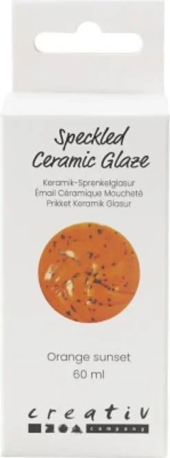 Prikket Keramik Glasur - 999-1060 C - Dækkende - Orange Sunset - 60 ML
