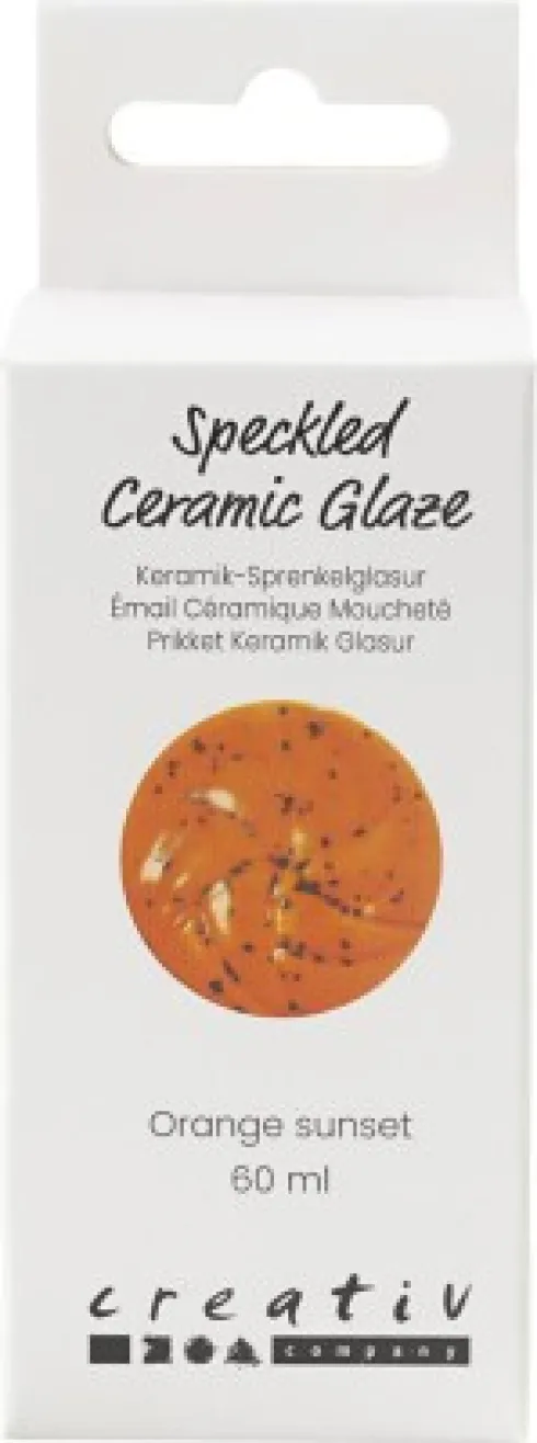 Prikket Keramik Glasur - 999-1060 C - Dækkende - Orange Sunset - 60 ML