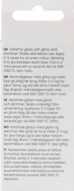 Prikket Keramik Glasur - 999-1060 C - Dækkende - Orange Sunset - 60 ML