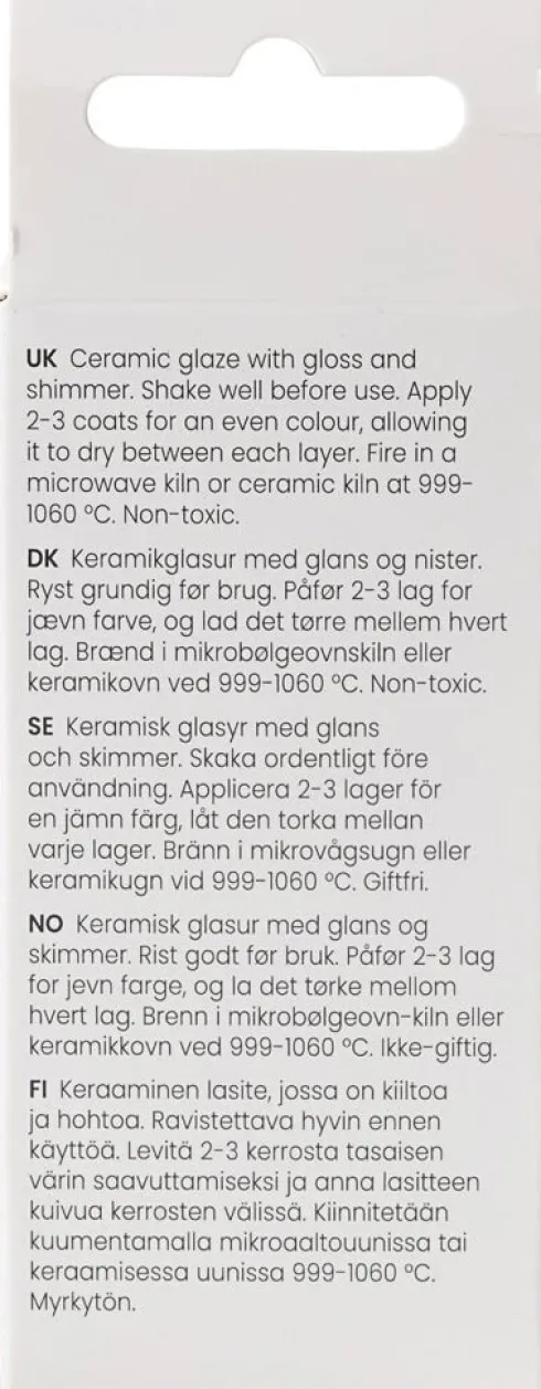 Prikket Keramik Glasur - 999-1060 C - Dækkende - Orange Sunset - 60 ML