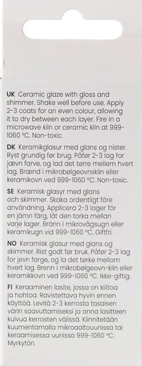 Prikket Keramik Glasur - 999-1060 C - Dækkende - Rusty Nails - 60 ML