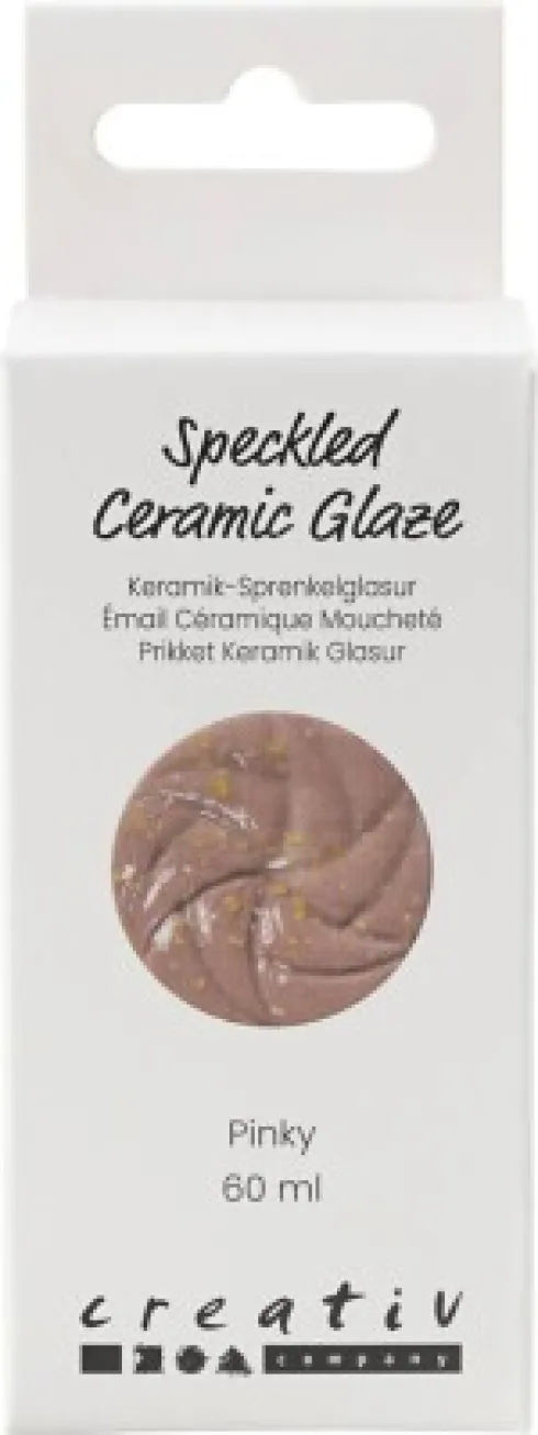 Prikket Keramik Glasur - 999-1060 C - Dækkende - Pinky - 60 ML