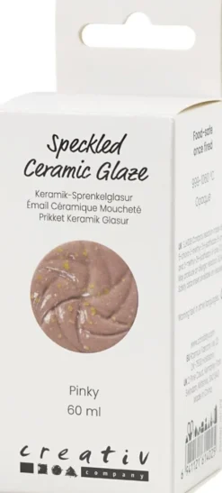 Prikket Keramik Glasur - 999-1060 C - Dækkende - Pinky - 60 ML