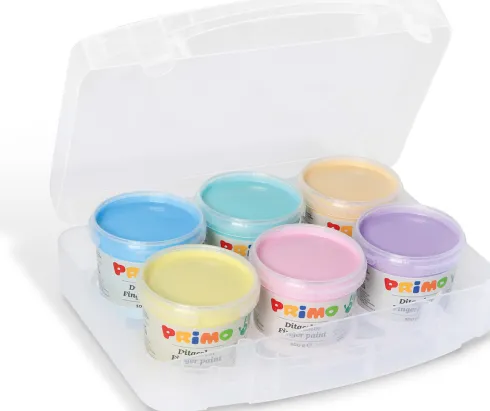 Primo - Fingermaling 6 Bøtter - Pastel