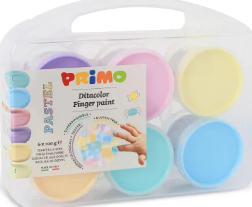 Primo - Fingermaling 6 Bøtter - Pastel