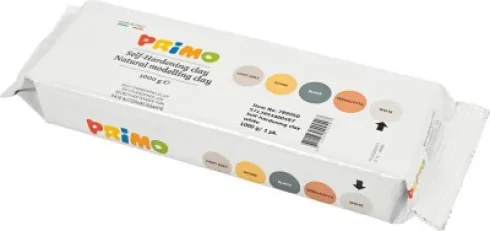 Primo Ler - Selvhærdende Ler - Hvid - 1000 G