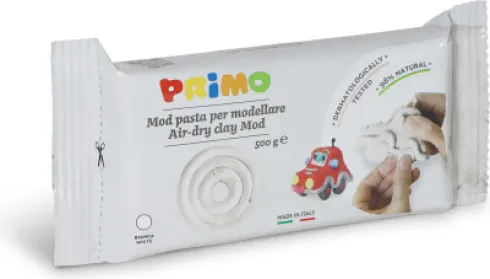 Primo - Selvhærdende Ler 500 G - Hvid