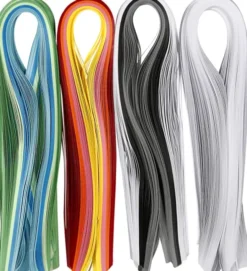 Quillingpapir - L 78 CM - B 5 MM - 120 G - Assorterede Farver - 12X100 Stk