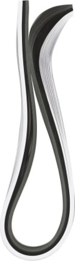 Quillingpapir - L 78 CM - B 5 MM - 120 G - Sort - Grå - Hvid - 100 Stk