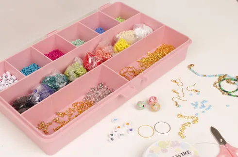 Raaco - Opbevaringsboks Med 9 Rum - 41X27,1X17,3 CM - Pink