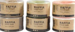 Raffia Papirgarn - B 7-8 MM - Forskellige Farver - 6X100 M