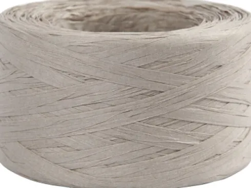 Raffia Papirgarn - B 7-8 MM - Lys Grå - 100 M