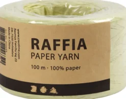 Raffia Papirgarn - B 7-8 MM - Lys Grøn - 100 M