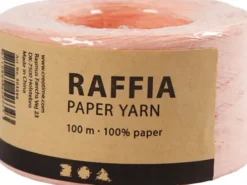 Raffia Papirgarn - B 7-8 MM - Lys Rosa - 100 M