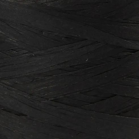 Raffia Papirgarn - B 7-8 MM - Sort - 100 M