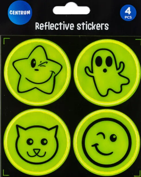 Refleks Sticker Sæt - 4 Stk 50 MM - Centrum