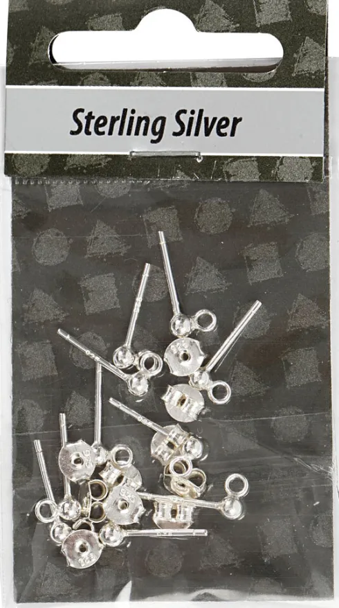 Ørestik - L 13 MM - Sterling Sølv - 10 Stk