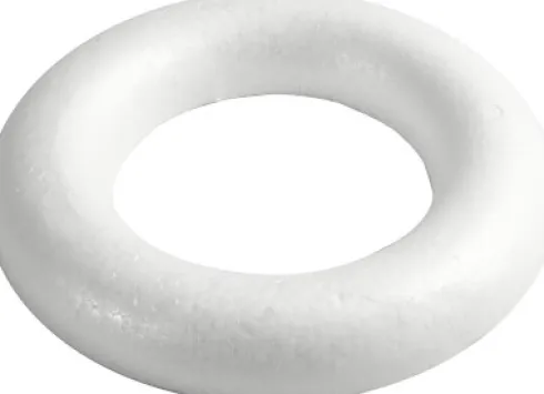 Ring Med Flad Bagside - Ø 25 CM - Tykkelse 30 MM - Hvid - 1 Stk