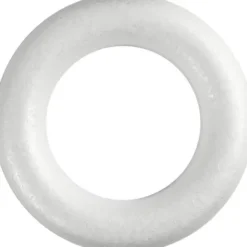 Ring Med Flad Bagside - Str. 30 CM - Tykkelse 40 MM - Hvid - 1 Stk