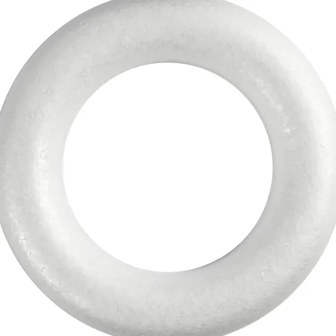 Ring Med Flad Bagside - Str. 30 CM - Tykkelse 40 MM - Hvid - 1 Stk