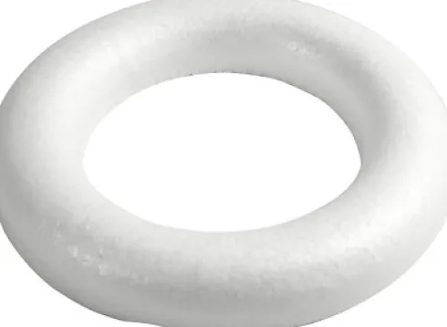 Ring Med Flad Bagside - Str. 30 CM - Tykkelse 40 MM - Hvid - 1 Stk