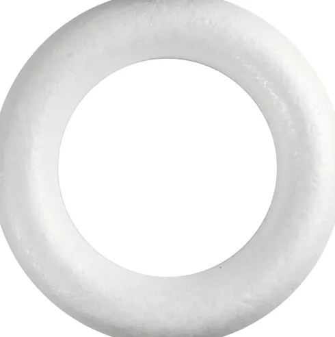 Ring Med Flad Bagside - Str. 35 CM - Tykkelse 46 MM - Hvid - 1 Stk