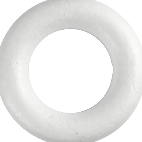 Ring Med Flad Bagside - Str. 20 CM - Tykkelse 25 MM - Hvid - 1 Stk