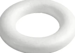 Ring Med Flad Bagside - Str. 20 CM - Tykkelse 25 MM - Hvid - 1 Stk