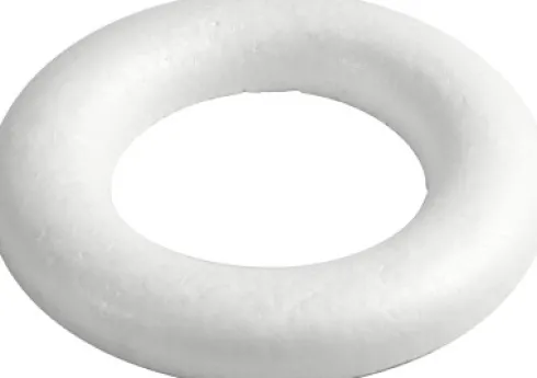 Ring Med Flad Bagside - Str. 20 CM - Tykkelse 25 MM - Hvid - 1 Stk